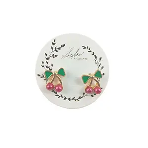 Custom Logo Pure White Paper Earring Packaging Card Round Earring Holder Card