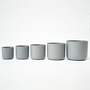 Recycled Plastic Pots Plastic Garden Plastic Pot 2021 Round Balcini Xl Recycled Small Succulent Natural Decorative Marble Plastic Flower Plant Pots Manufacturer Garden Planter
