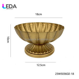 Vase à fleurs en or de style européen, petit et élégant, pour centre de table de mariage, décoration de mariage - Product Image 4