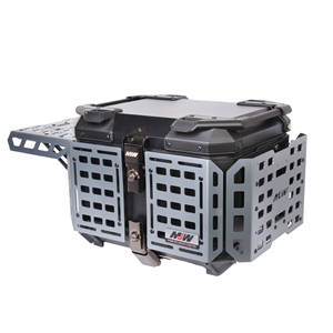 Vente en gros d'usine, coffre arrière de <span class=keywords><strong>moto</strong></span> universel en alliage d'aluminium de grande capacité 45L, anti-chute, pour tout-terrain - Product Image 4