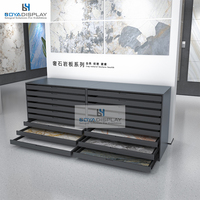 Boya Meuble d'exposition moderne résistant à l'eau pour échantillons de carreaux PVC, marbre et granit, avec logo personnalisé et taille sur mesure, pour salle d'exposition