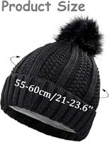 Bonnet à pompon unisexe Wins Flying personnalisé avec logo brodé de haute qualité, doublure polaire, chaud pour l'hiver