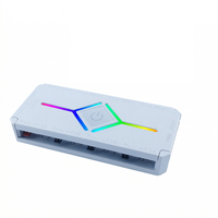 Ventilateurs de boîtier d'ordinateur de bureau Bajeal 9 ports 5V3Pin synchrones PWM 4pin RGB avec télécommande sans fil noir et blanc