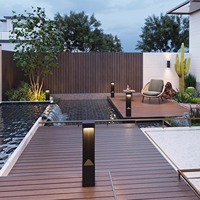 Lampe de pelouse LED extérieure étanche IP65 en aluminium, lumière chaude, angle de faisceau de 270 degrés pour jardin, villa, paysage, parc, chemin, herbe