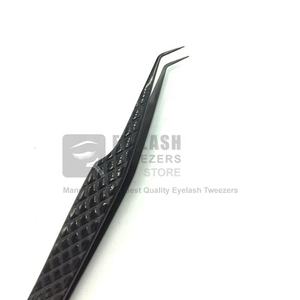 แหนบขนตา45องศาที่ต่อขนตาปลอมสแตนเลสเกรดสูงสีดำเคลือบด้วยพลาสม่า - Product Image 1