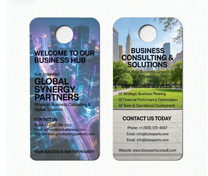 Tarjeta de felicitación personalizada de papel offset con orificio para colgar en la puerta, folletos personalizados para hoteles, tarjetas de visita, película para serigrafía - Product Image 3