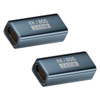 Konverter Tipe-C 240W 80Gbps 8K 60HZ Adaptor USB4 Transmisi Data Konektor Ekstensi USB-C Female Female Laptop Ponsel