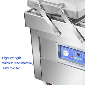Machine d'emballage sous vide à <span class=keywords><strong>double</strong></span> chambre pour poulet, avec deux chambres sous vide en plastique pour sceller l'emballage. - Product Image 2