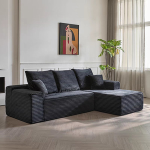 Hiện Đại Sang Trọng Chất Lượng Cao Nén Modular Cắt <span class=keywords><strong>Sofa</strong></span> Giường L-Hình Dạng Vải To Sợi Vải Chân Không Đóng Gói Đồ Nội Thất Cho Phòng Khách - Product Image 1