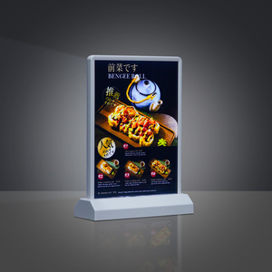 A5 A4 Bảng menu đầu bếp bít tết dấu hiệu ánh sáng Hộp truy cập quảng cáo hàng đầu Glass Bảng điều chỉnh chất lượng cao sản xuất tại Trung Quốc - Product Image 6
