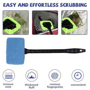 Brosse de nettoyage multifonctionnelle en plastique PP pour pare-brise avec manche, outil de nettoyage de vitres, dépoussiérage, accessoires de voiture - Product Image 4