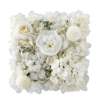 Panneau de fleurs artificielles 35*35cm, blanc et rose, pour mur floral, toile de fond pour mariage, fête, événements, baby shower, décoration de mariage