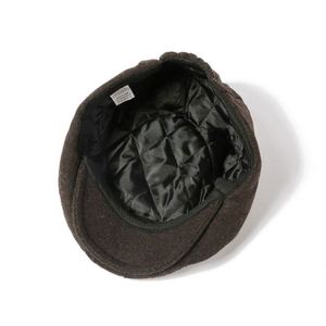 2023 Autumn Winter New Euro American British Houndstooth <b>Flat</b> Top Ivy <b>Cap</b> Ducktongue Retro <b>Mens</b> Cotton Beret Hat - Product Image 6