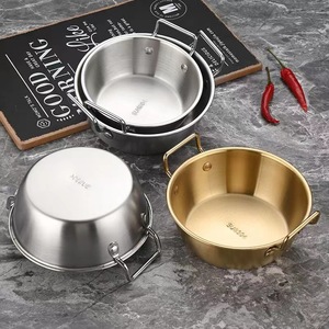 Double Eared Snack Bowl 304 Stainless Steel Gold Color Stackable Party Use - Product Image 4