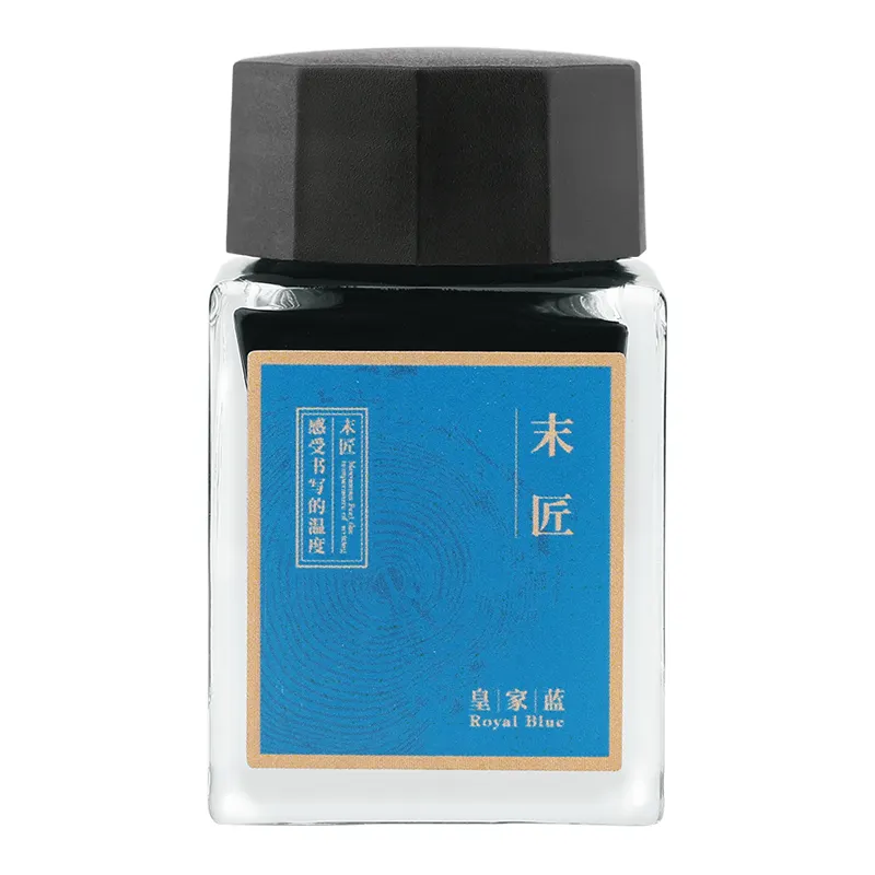Shanghai Moonman Botol Kaca 20Ml Biru, Indigo, Merah, Hitam, Non-karbon, Tahan Air, Tinta Pena Mancur