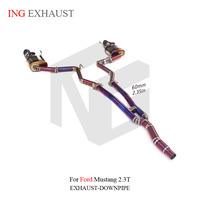 ING pour Ford Mustang Ecoboost 2.3T Échappement Catback Tuyaux en Titane avec Silencieux à Soupapes Pièces de Réglage Haute Performance Auto