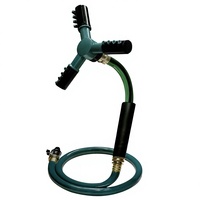 Aspersor de agua giratorio para niños, parque acuático para patio trasero, juguetes de juego al aire libre, accesorio de verano ajustable, azul