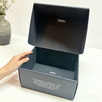 Boîtes d'expédition en carton ondulé noir personnalisées, écologiques, avec logo imprimé sur mesure