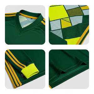 Maillot de football rétro unique à manches longues, style années 80-90, impression personnalisée, vêtements de football, approvisionnement en gros - Product Image 2