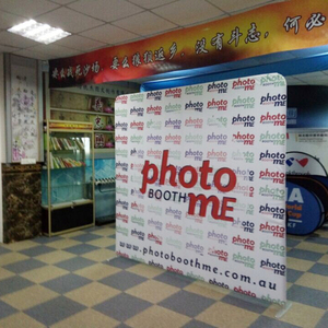 Soporte de Fondo Tensado para Fotomatón, Exhibición Comercial, Telón de Fondo de Doble Cara para Cabina de Fotos con Impresión Personalizada - Product Image 3