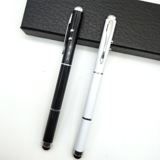 Factory Price Universal 4 In1 Red LED Laser Pointer Stylus Ball Pen for PDA LED Stylus Laser Pen