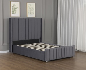 <span class=keywords><strong>Lit</strong></span> Plateforme Moderne Willsoon Queen <span class=keywords><strong>de</strong></span> Luxe Européen avec Rangement Coffre Rembourré en Velours et Tête <span class=keywords><strong>de</strong></span> <span class=keywords><strong>Lit</strong></span> Verticale Capitonnée pour Chambre à Coucher - Product Image 3