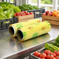 Film alimentaire compostable en PVC/PE, rouleau souple pour service de restauration rapide, écologique, avec distributeur