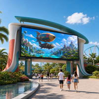 Écran LED extérieur haute luminosité P3, vidéo fluide 960x960mm, solution de projet personnalisée pour l'information des visiteurs des parcs d'attractions