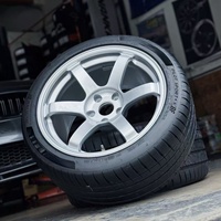 Velg Racing Volk Forged Alloy Glossy Silver Custom 5x112 5x120 5x114.3 18 19 20 Inch untuk Te37 Saga S-plus Gtr R34 Lmgt4