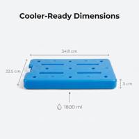 Grande plaque de refroidissement eutectique de 1800 ml en plastique thermique isolé pour sacs isothermes de conservation des aliments