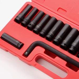 Extended Socket Set 1/2 In Metric Carbon Steel Auto Repair Tool Kit With Bent Rod 15 Piece - Product Image 3