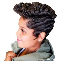 Nouvelle perruque courte bouclée pour femme, style brésilien et vietnamien, en fibre haute température, excellente qualité, vente en gros directe usine