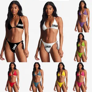 Sản xuất biểu tượng tùy chỉnh bán buôn cộng với kích thước của phụ nữ Bikinis Set beachwear thiết kế mới 18 Tuổi Teen Hot Sexy cô gái trẻ đồ bơi