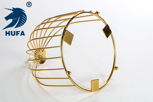 HUFA toptan 2 katlı hizmet tepsi Metal kuş kafesi düğün kek standı Catering gıda standı şerit kek araçları paslanmaz çelik - Product Image 5