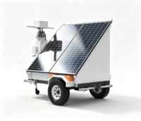 Remorque solaire mobile tout-en-un avec panneaux solaires, stockage de batterie MPPT et onduleur pour équipement CCTV hors réseau