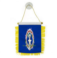 Drapeau de la Sainte-Lucie, mini-drapeau national en polyester 15*10 cm, décoration nationale pour les événements sportifs scolaires, festivals patriotiques