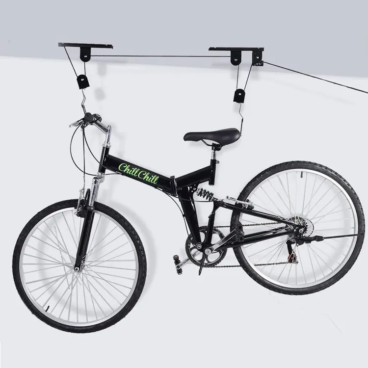 JH-Mech 2 Packs Bike Ceiling Mount Lift Hanger Bike Storage Rack for Garage Indoor Bicycle Ceiling Rack