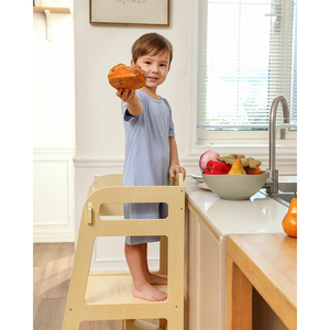 Torre de Aprendizaje Montessori de Madera, Taburete Escalonado para Niños Pequeños, Ajustable en Altura, Antideslizante y Seguro, para Niños de 1 a 6 Años - Product Image 5