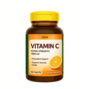 Tabletas de Vitamina C 1000mg OEM, Alta Potencia, Ácido Ascórbico, Suplemento para el Sistema Inmunológico, 100 Tabletas, Sin GMO, Sin Gluten, Vegano - Product Image 1