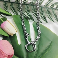 Chunky Horse Snaffle Bit Collier en acier inoxydable 316L Collier à la mode unisexe avec chaîne