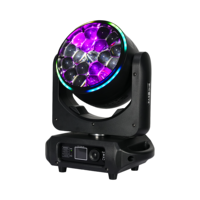 Projecteur LED mobile Bee Eye 19x15W Zoom Wash RGBW 4-en-1 pour DJ, bars, mariages, scènes et concerts