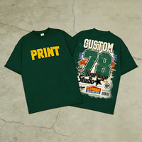 Camiseta de Cuello Redondo con Estampado, 100% Algodón, Impresión DTG Delantera y Trasera, Camiseta con Estampado Personalizado, Camiseta con Lavado Ácido