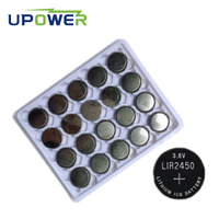 ULi LIR2450 Pile bouton lithium-ion 3.6V 160mAh Pile bouton rechargeable Li-ion pour horloge de montre Piles CMOS