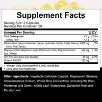 Complément Immunitaire OEM Ca Mg Zn D3 D Vitamines Zinc Magnésium Calcium Capsules Gélules Molles pour des Os Forts