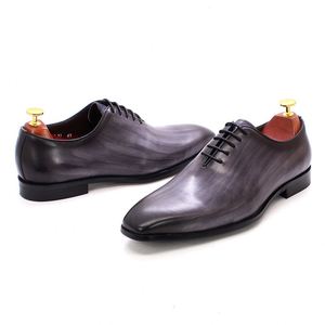 Classy Formal Business <b>Shoes</b> Genuine Leather Printed Men Dress <b>Shoes</b> - Product Image 2