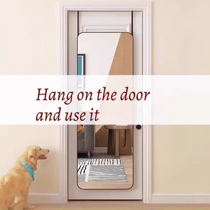 Specchietto salvaspazio senza installazione a tutta lunghezza ad alta definizione per camera da letto armadio in metallo appeso decorativo posteriore - Product Image 2