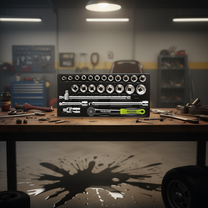 Fasano <b>Socket</b> Set 1/4 3/8 1/2 Inch Drive With Ratchet And <b>Extensions</b> For Auto Repair - Product Image 3