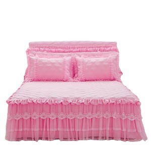 Jupe de lit en dentelle pour lit simple, style princesse, couvre-lit <span class=keywords><strong>Simmons</strong></span>, housse de matelas épaisse pour lit Queen, protège-matelas antidérapant - Product Image 4