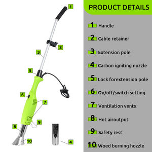 Vertak 2000W Brûleur électrique de <span class=keywords><strong>désherbeur</strong></span> de jardin multifonction avec poignée détachable - Product Image 3