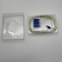 Divisor de Fibra Óptica Tipo PLC MINI, Precio de Fábrica, 1:8, Tubo de Acero, 1x8 Vías, Conector SC UPC/PC, Cableado LAN, Proyecto FTTH, 5 Años de Garantía